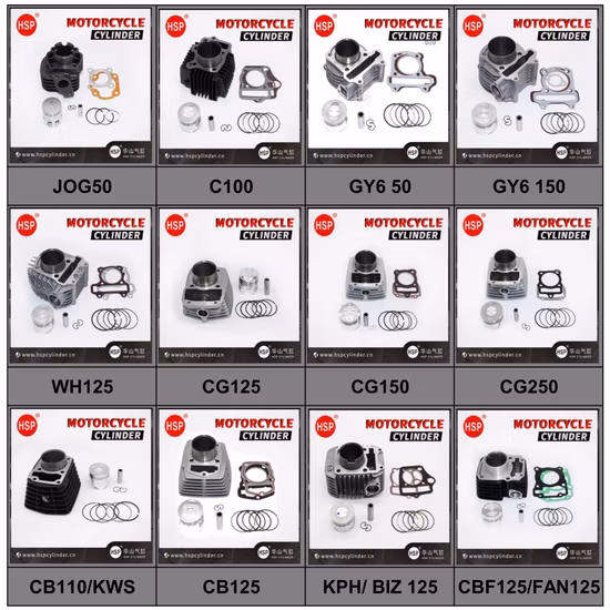 YAMAHA/Honda/Suzuki/Bajaj/Tvs/Scooter/Dirt Bike Motorcycle Parts for 50cc 70cc 100cc 110cc 125cc 150cc 200cc Motorcycle Cylinder Kit Motorcycle Spare Parts